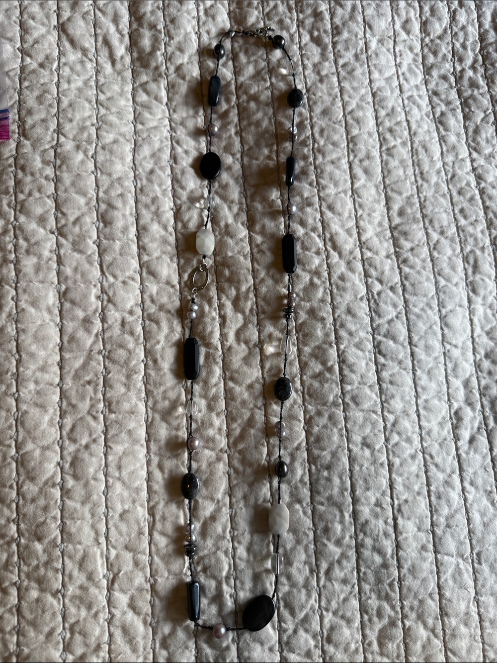Elegant Black/Multi Beaded 17” Necklace by Silpada